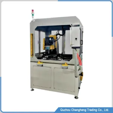 Tube slot cutting machine of condensers