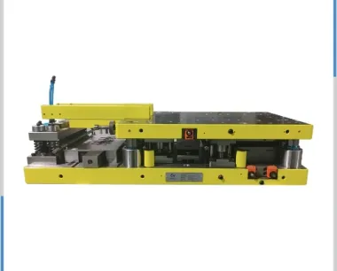 Fin progressive die of heat exchanger