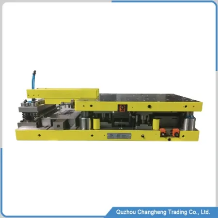 Fin progressive die of heat exchanger